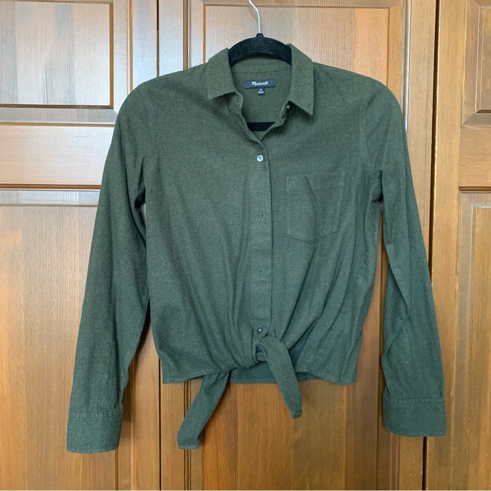 NWOT Madewell Tie-Front Flannel